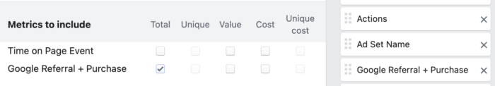 Add Column Ads Manager